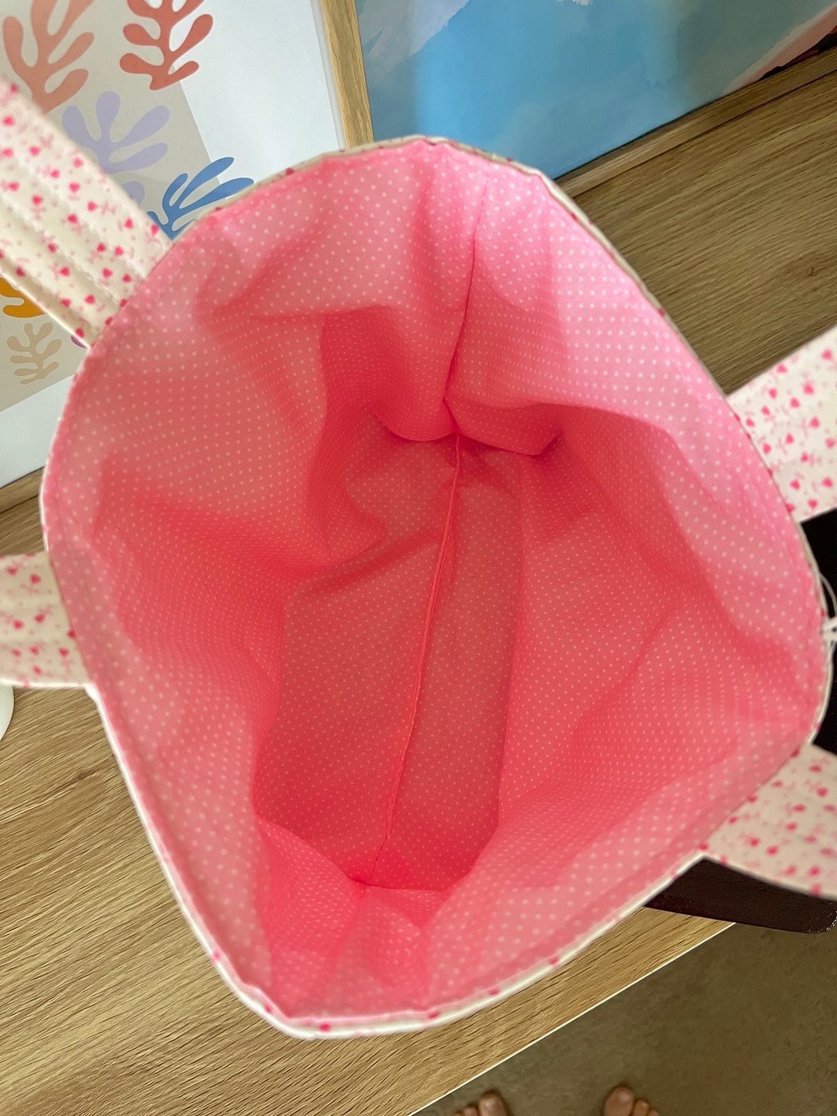 Pink Hearts Bible Tote