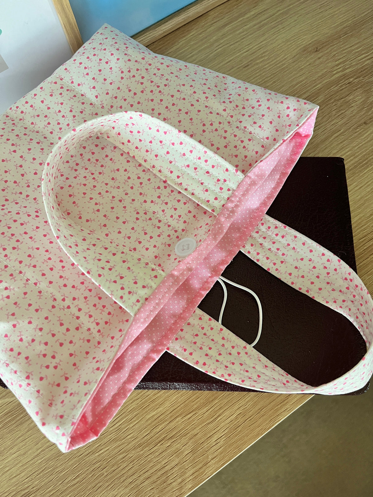 Pink Hearts Bible Tote