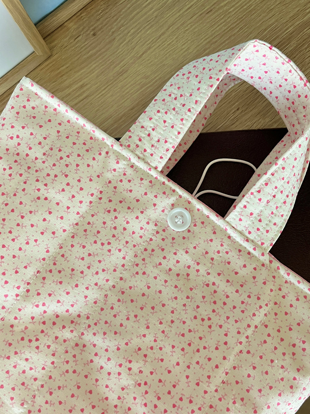 Pink Hearts Bible Tote
