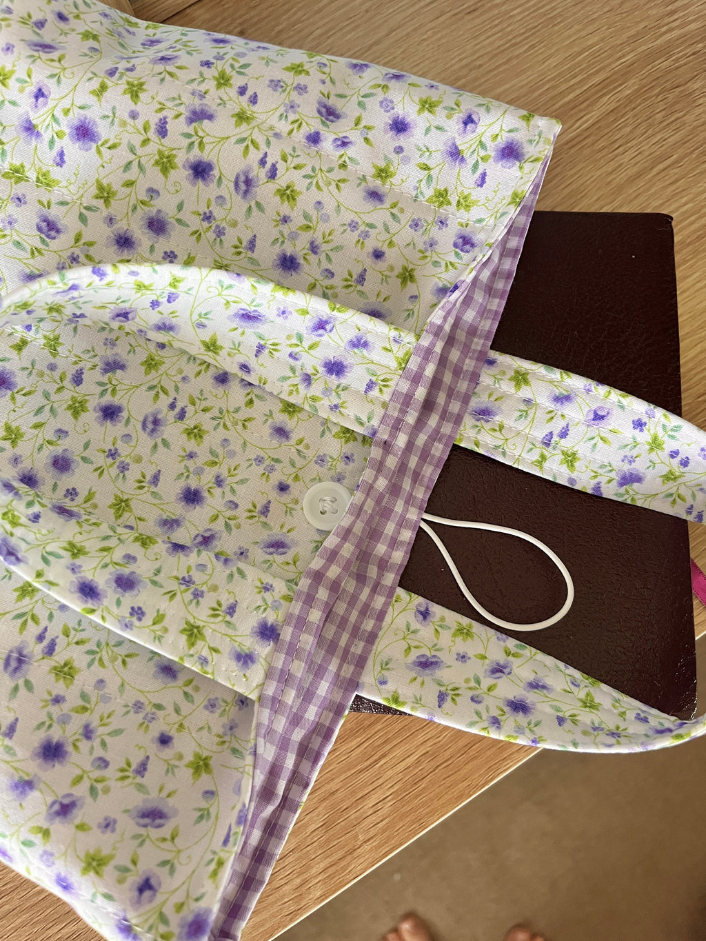 Purple Floral Bible Tote