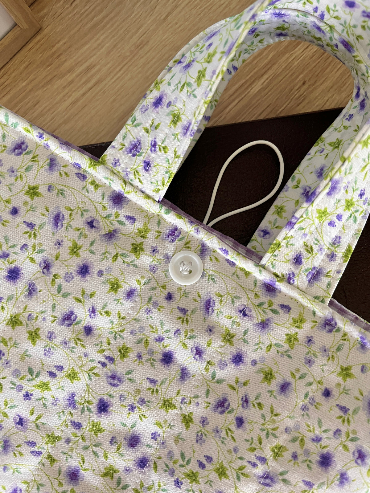 Purple Floral Bible Tote