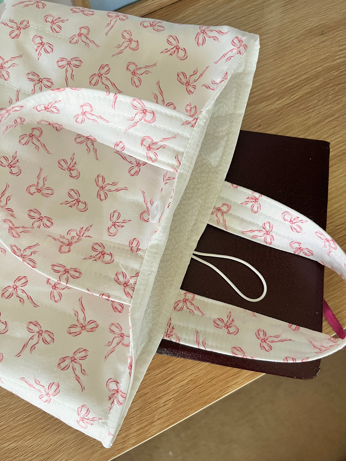 Mini Pink Bows Bible Tote