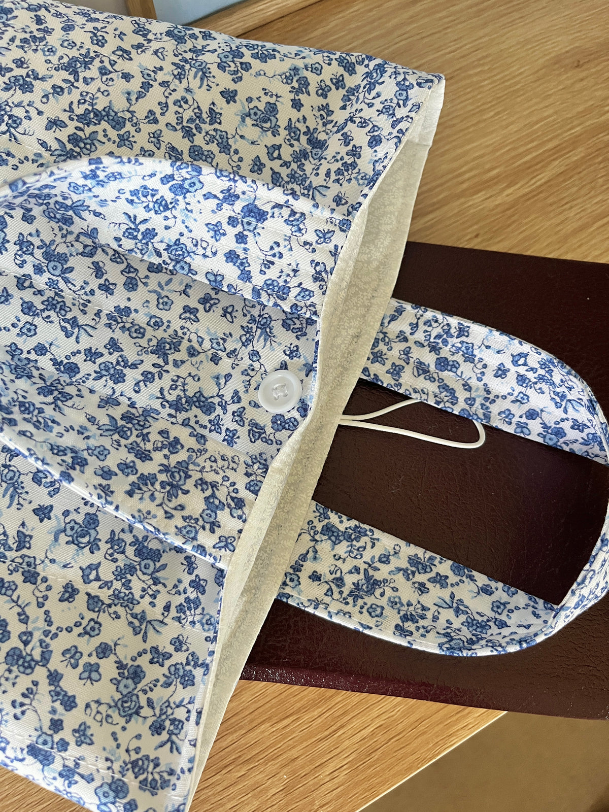 Royal Blue Floral Bible Tote