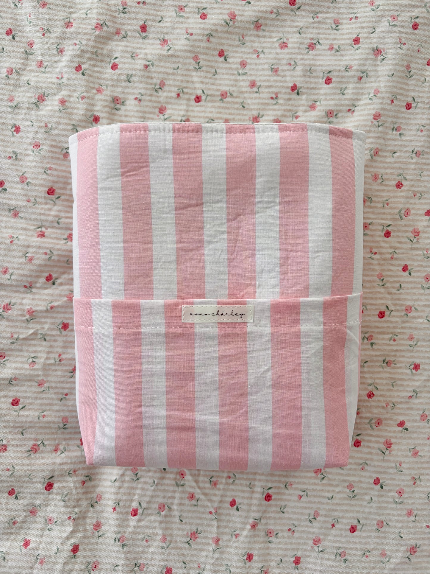 Pink & White Stripe Bible Sleeve