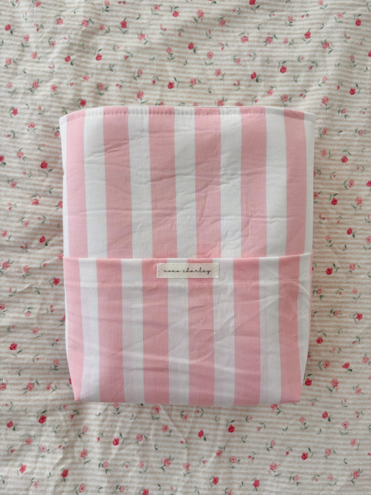 Pink & White Stripe Bible Sleeve