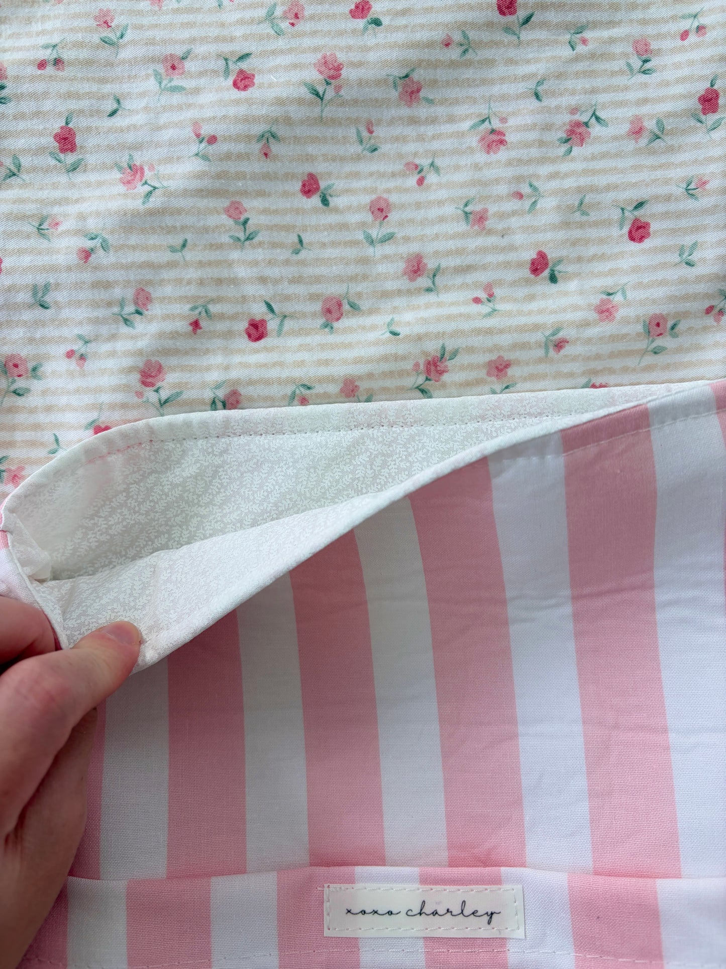 Pink & White Stripe Bible Sleeve