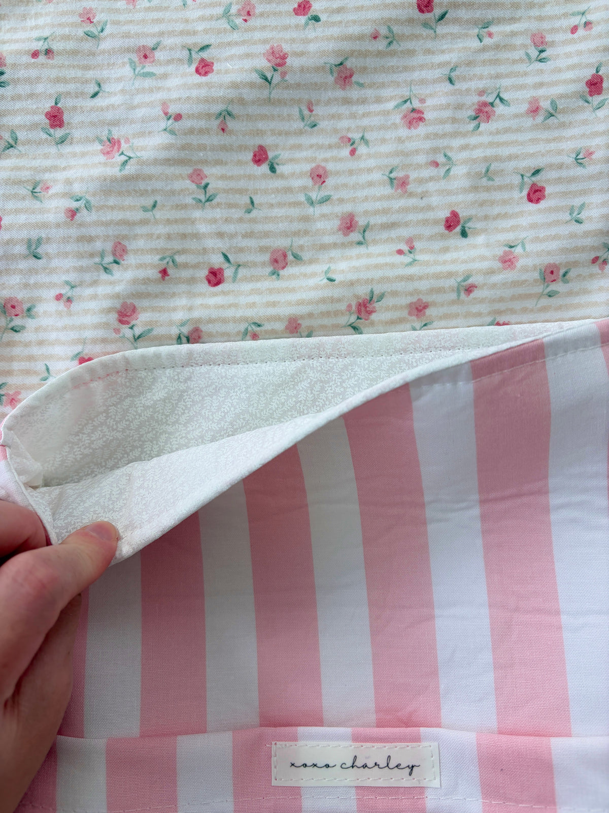 Pink & White Stripe Bible Sleeve