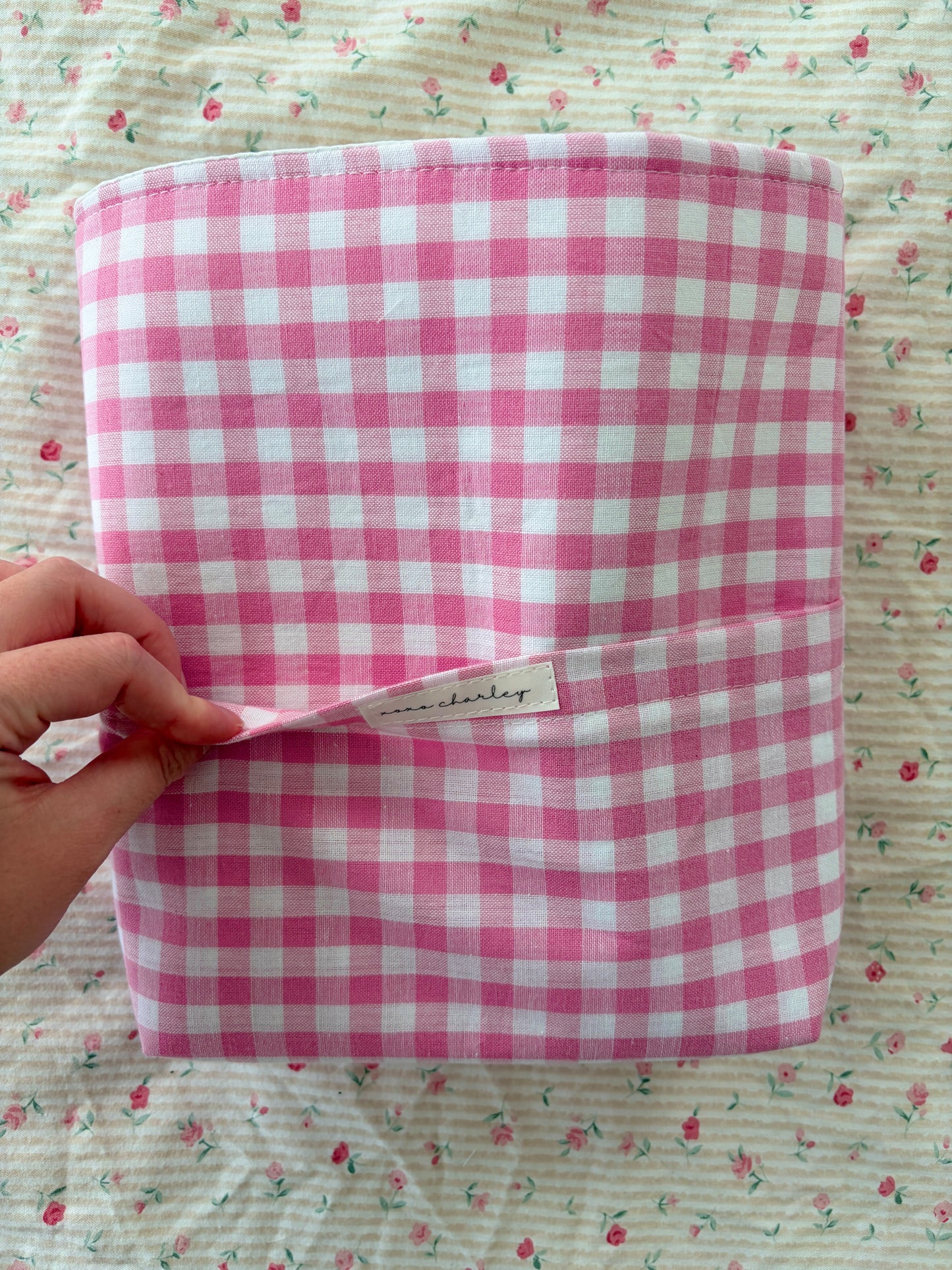 Pink Gingham Bible Sleeve