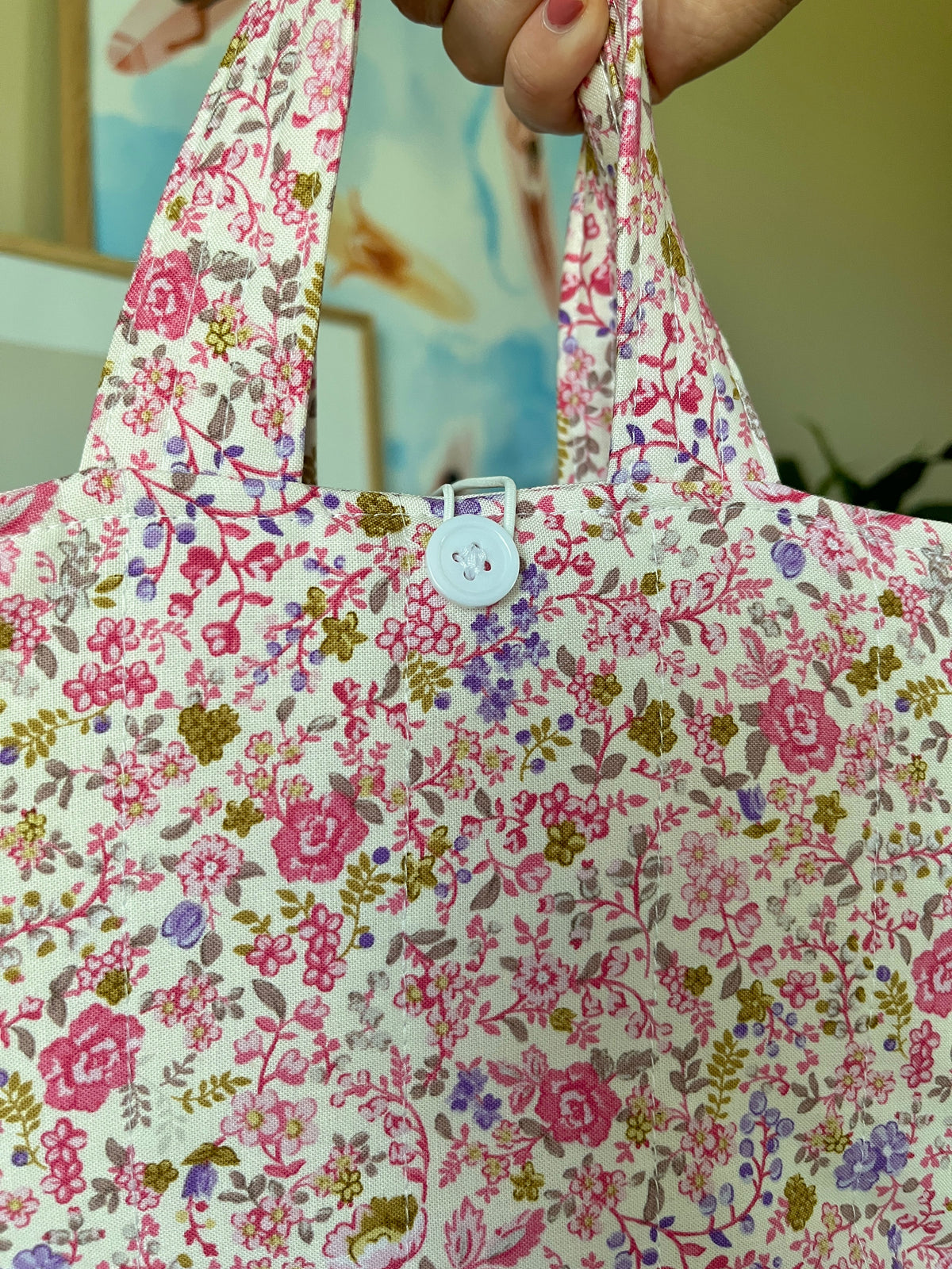 Ditsy Picnic Pink Bible Tote