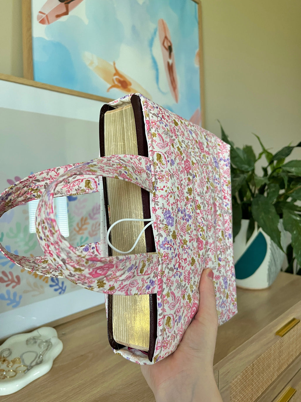 Ditsy Picnic Pink Bible Tote