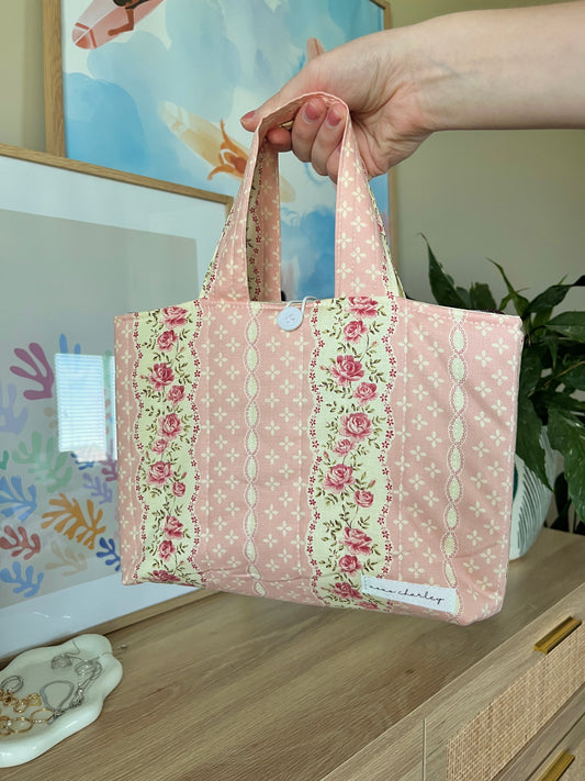 The Pink & Yellow Floral Bible Tote