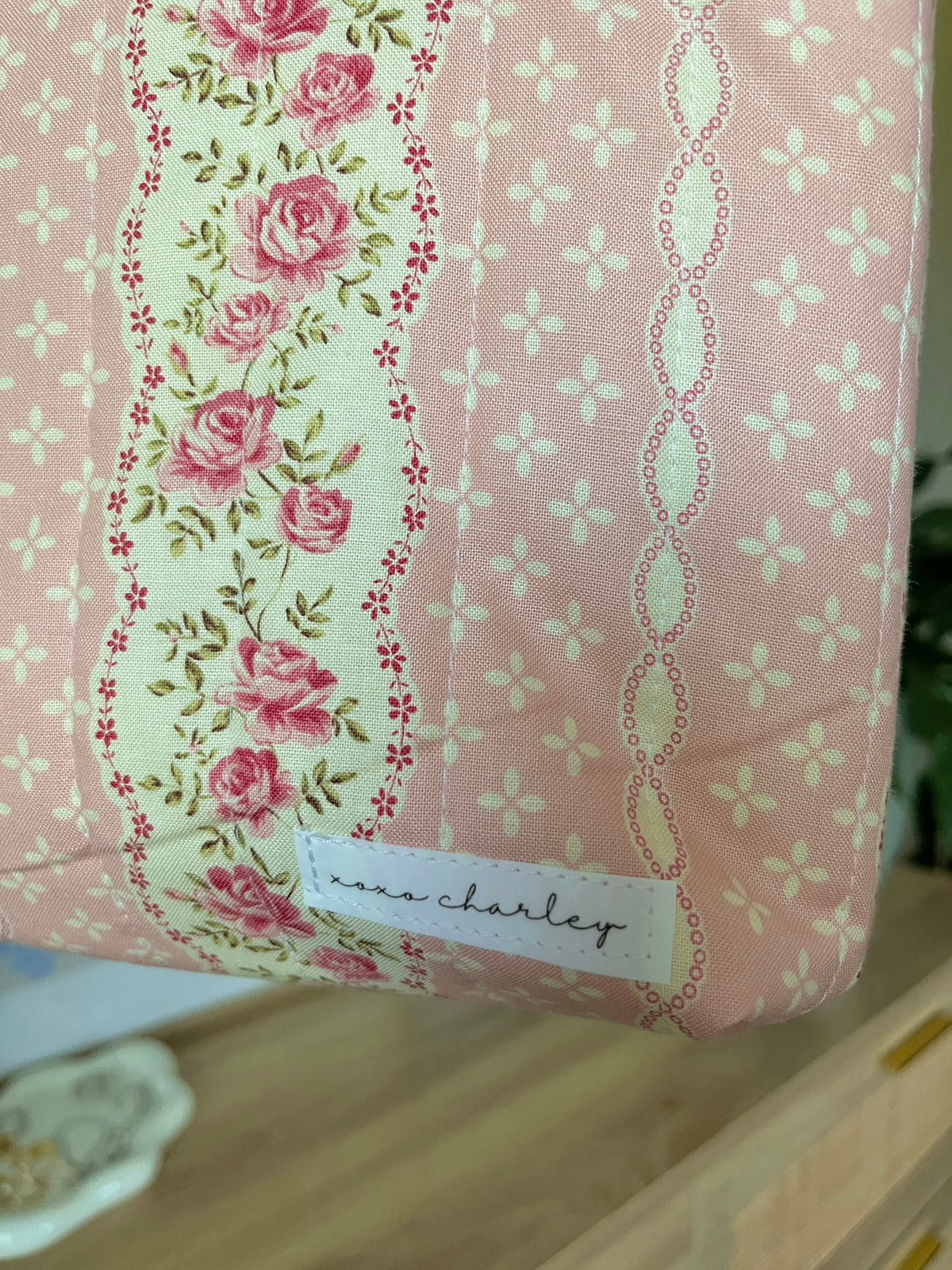 Pink & Yellow Floral Bible Tote