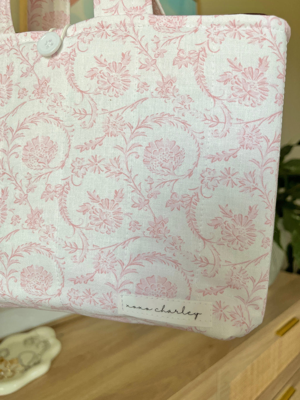 Vintage Pink Bible Tote