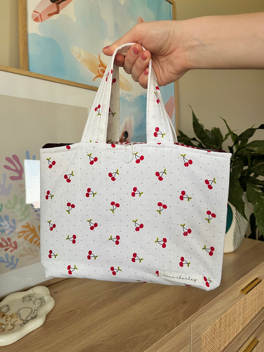 Cherry Red Bible Tote