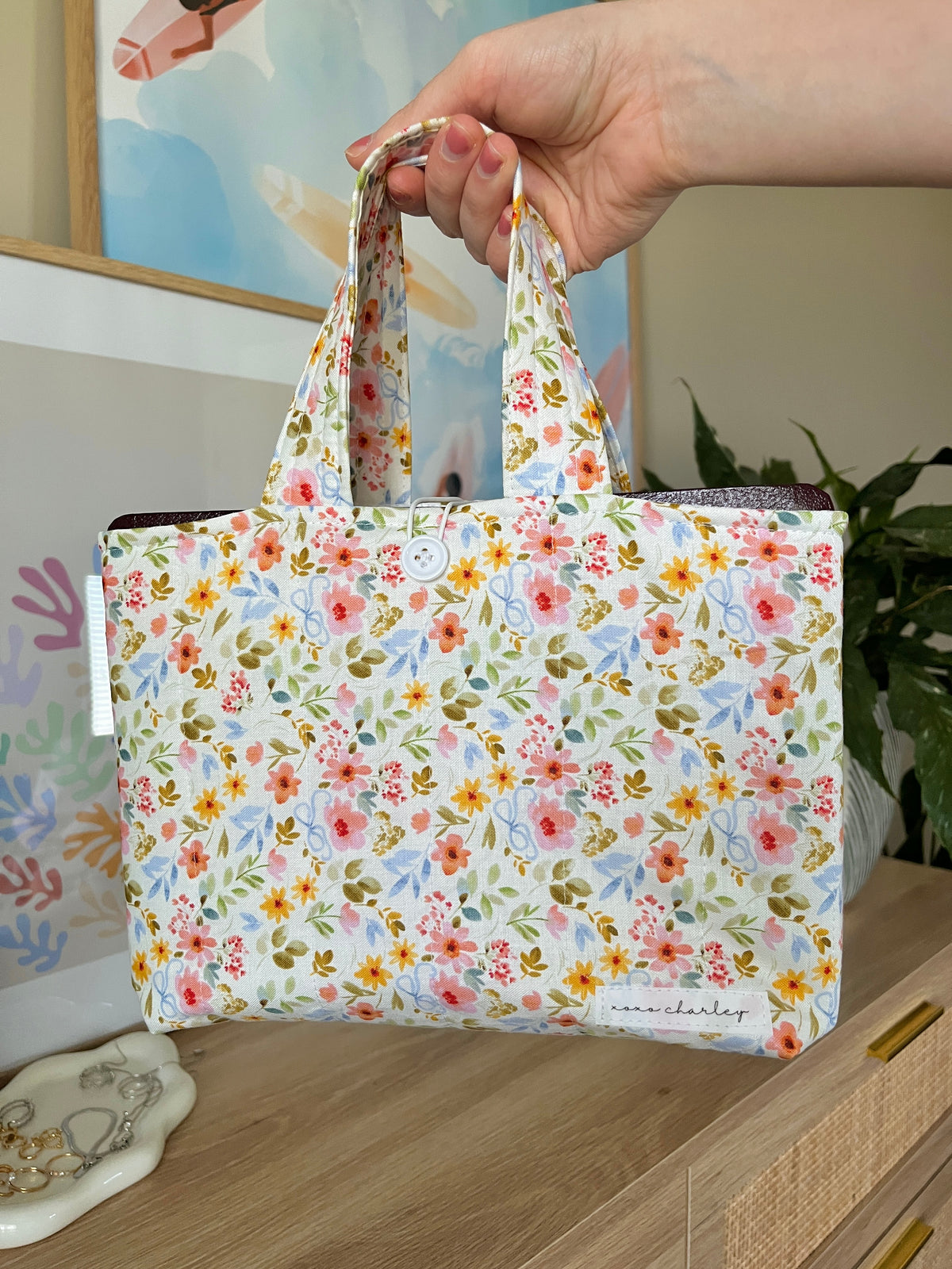 Bright Floral Bible Tote