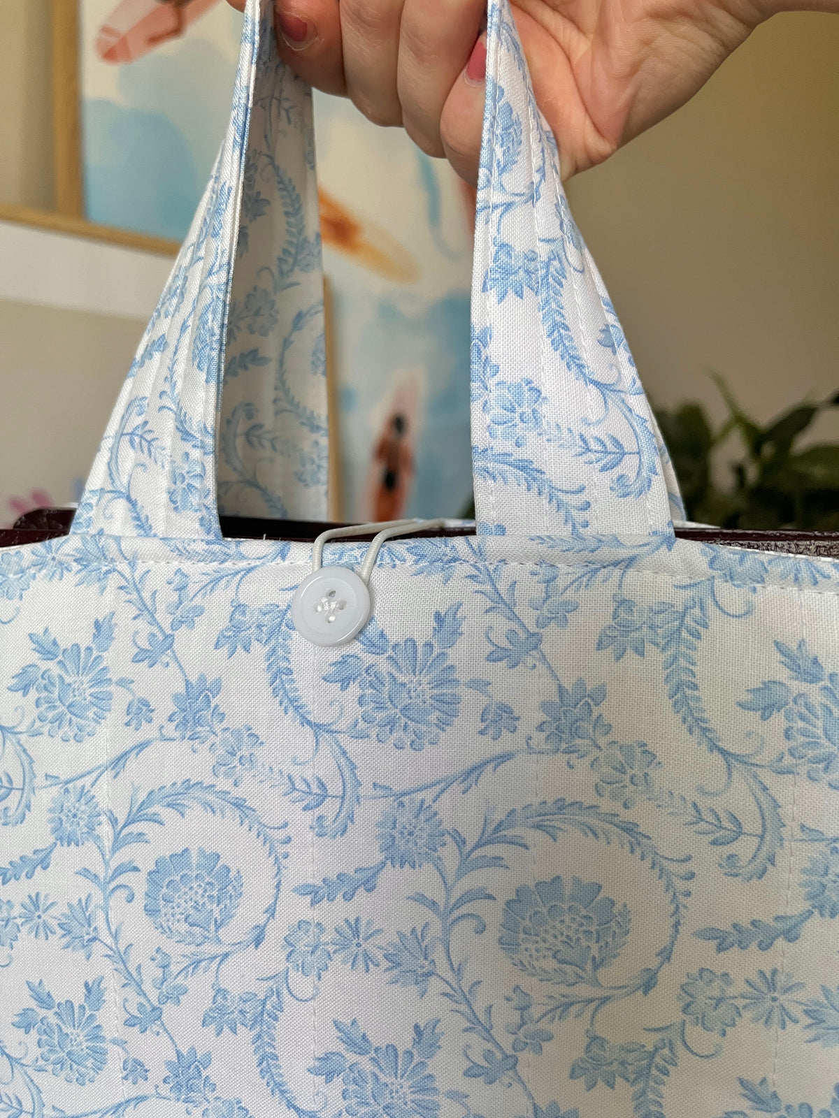 Vintage Blue Bible Tote