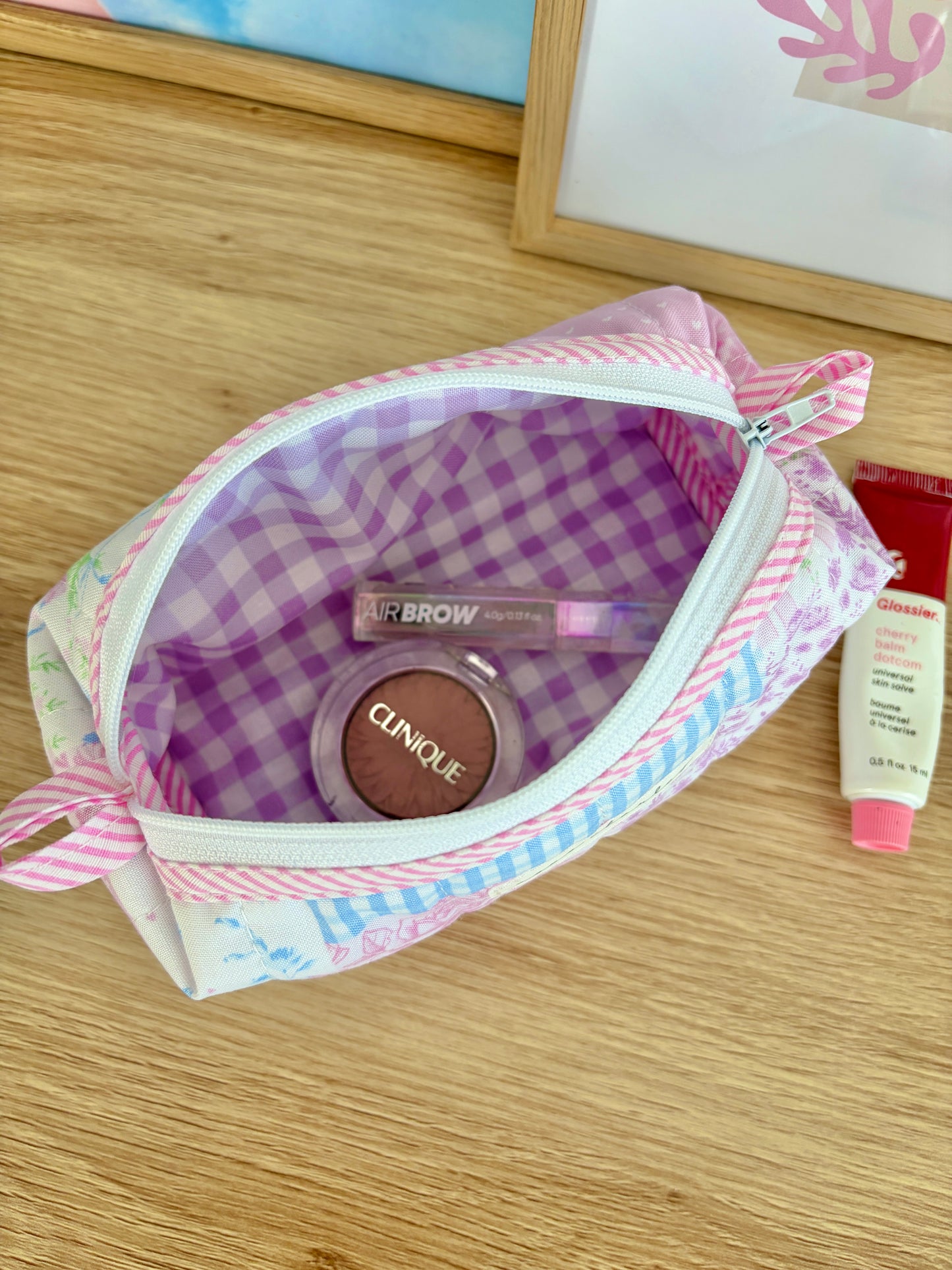 Pink Patchwork Colorblock Bag - Pink