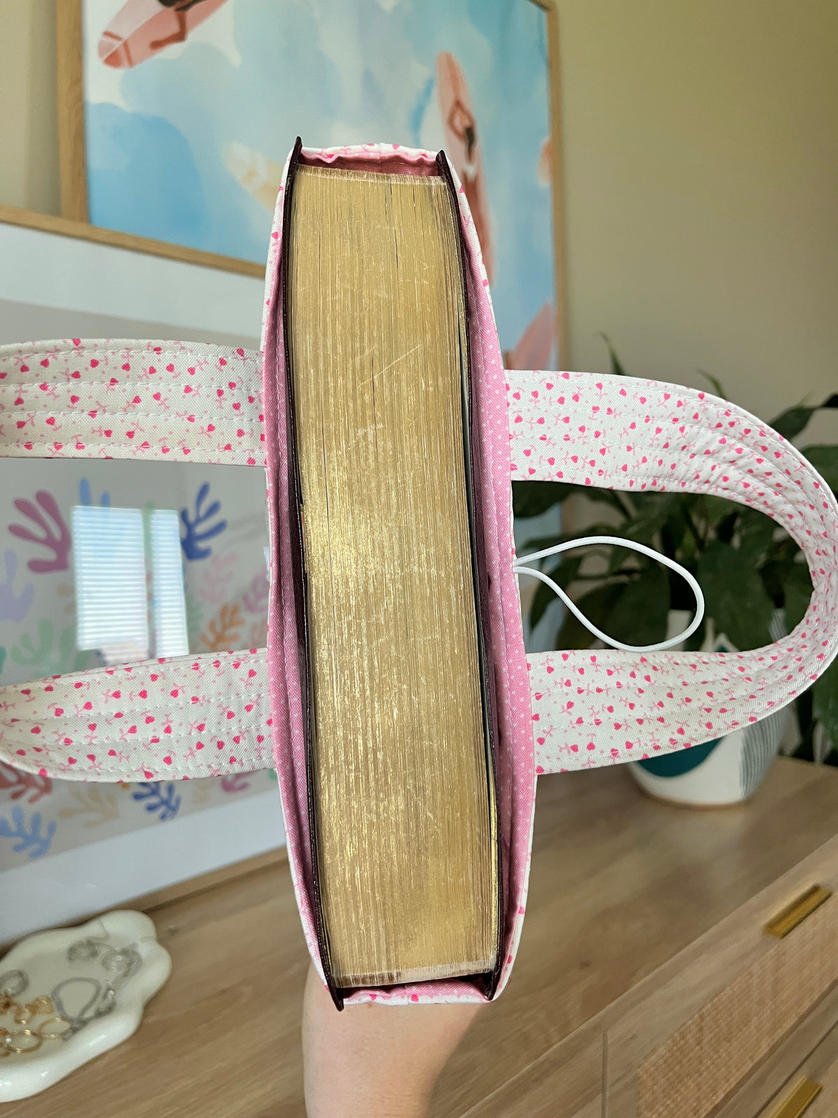 Pink Hearts Bible Tote