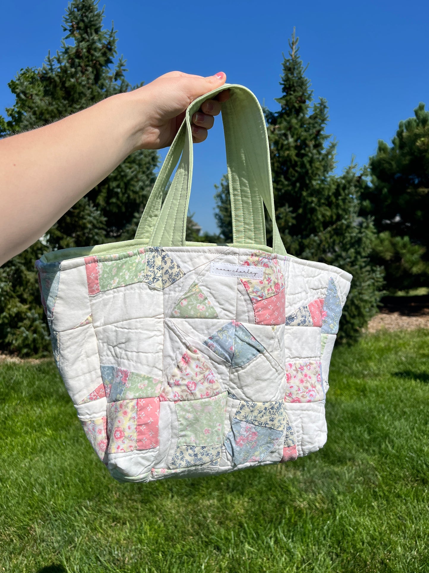 The Matcha Quilted Scrap Mini Tote Bag *limited-edition*