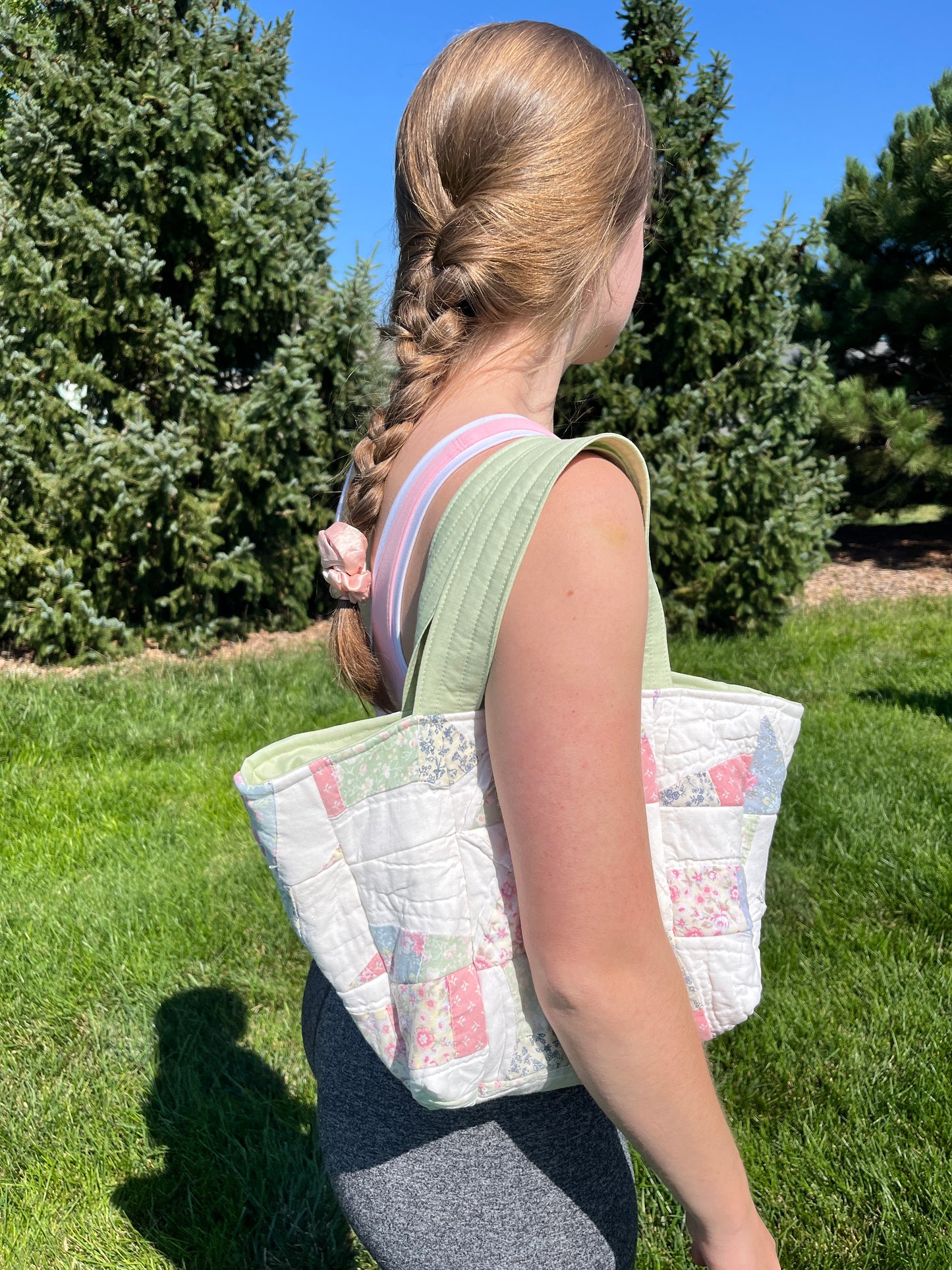 The Matcha Quilted Scrap Mini Tote Bag *limited-edition*