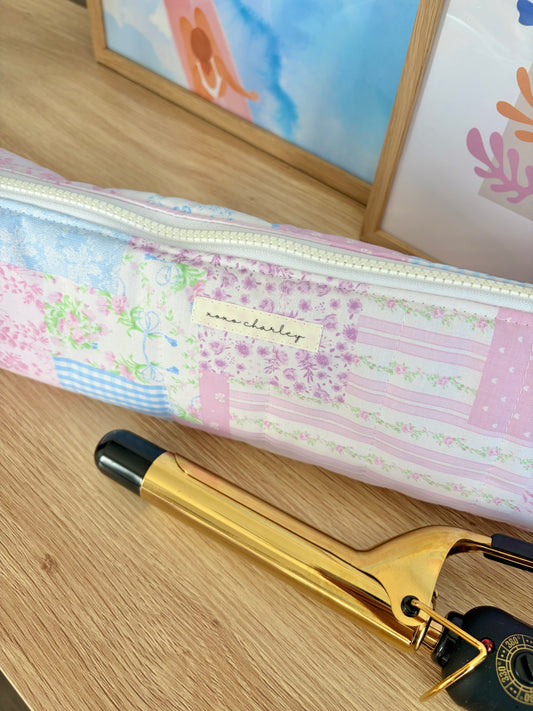 Pink Patchwork Medium Hair Tools Bag