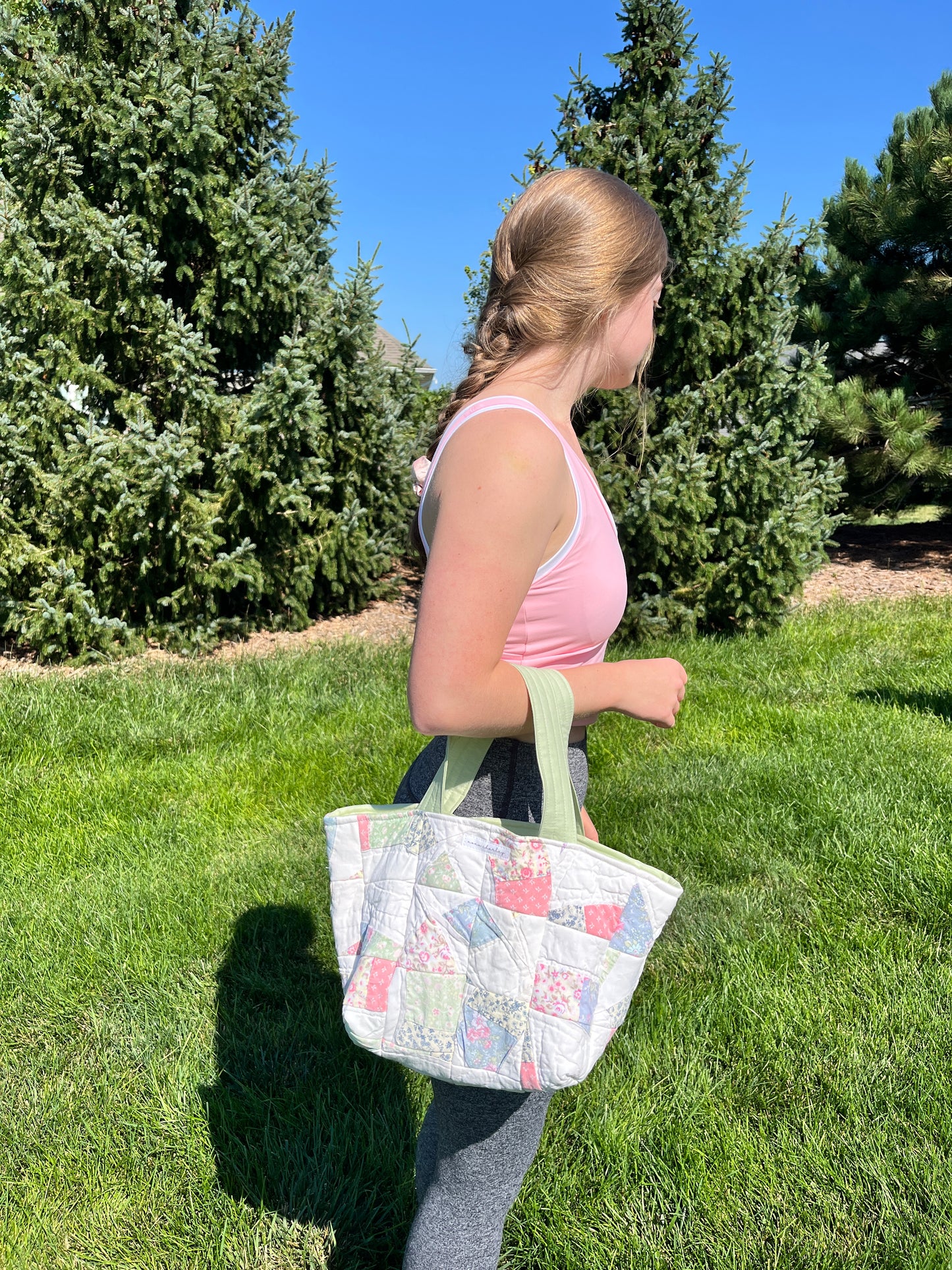 The Matcha Quilted Scrap Mini Tote Bag *limited-edition*