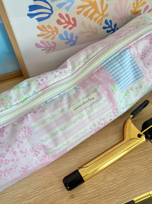 Pink Patchwork Large Hair Tools Bag