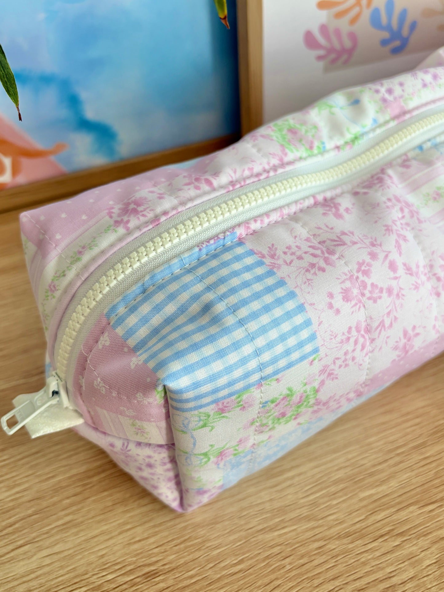 Pink Patchwork Large Hair Tools Bag