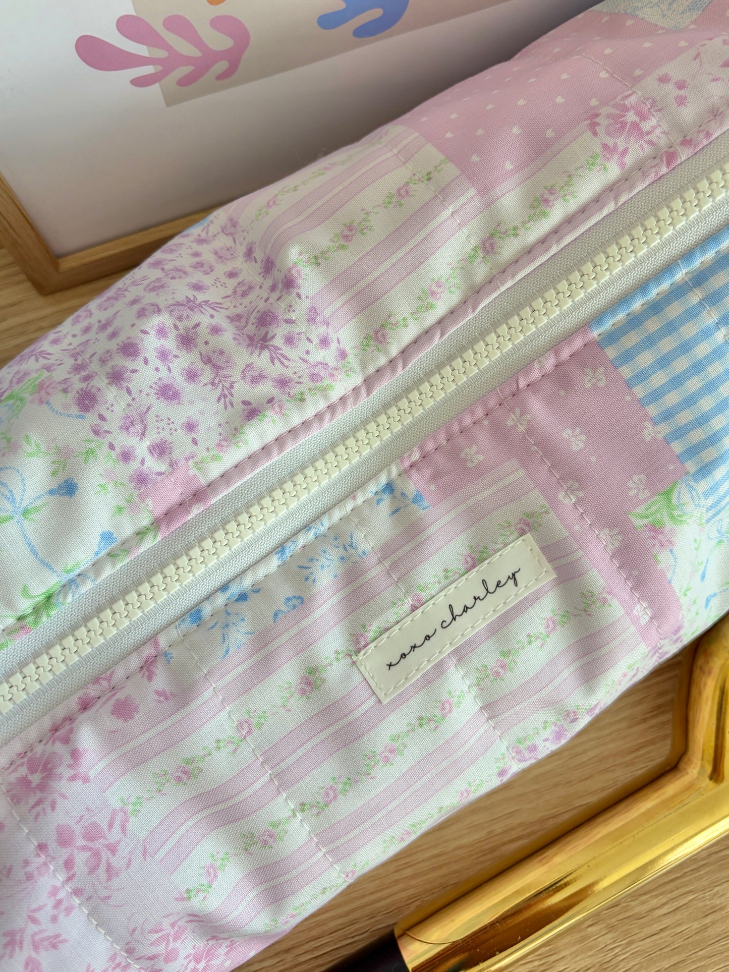 Pink Patchwork Large Hair Tools Bag