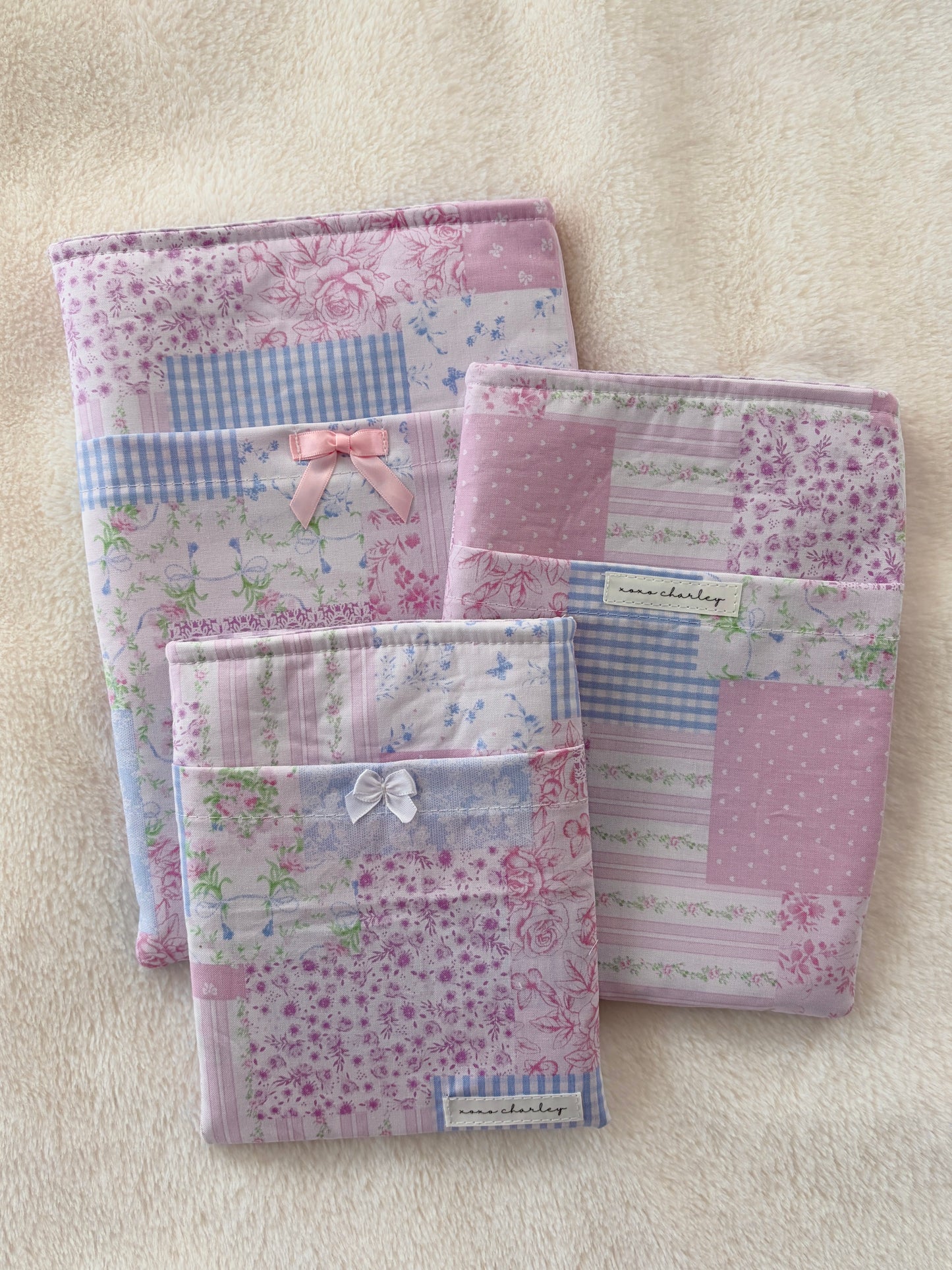 Pink Patchwork E-Reader/Book Sleeve