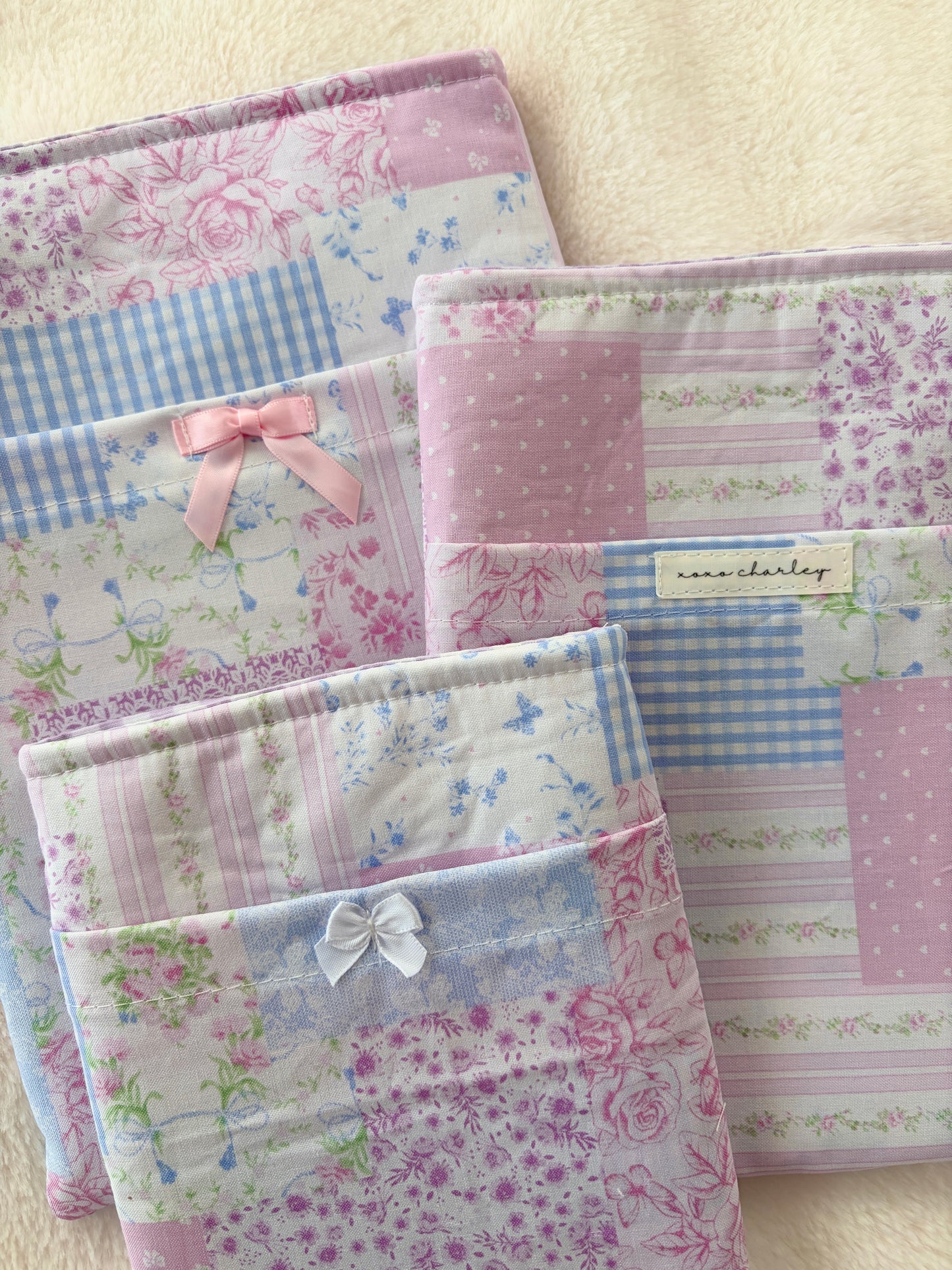 Pink Patchwork E-Reader/Book Sleeve