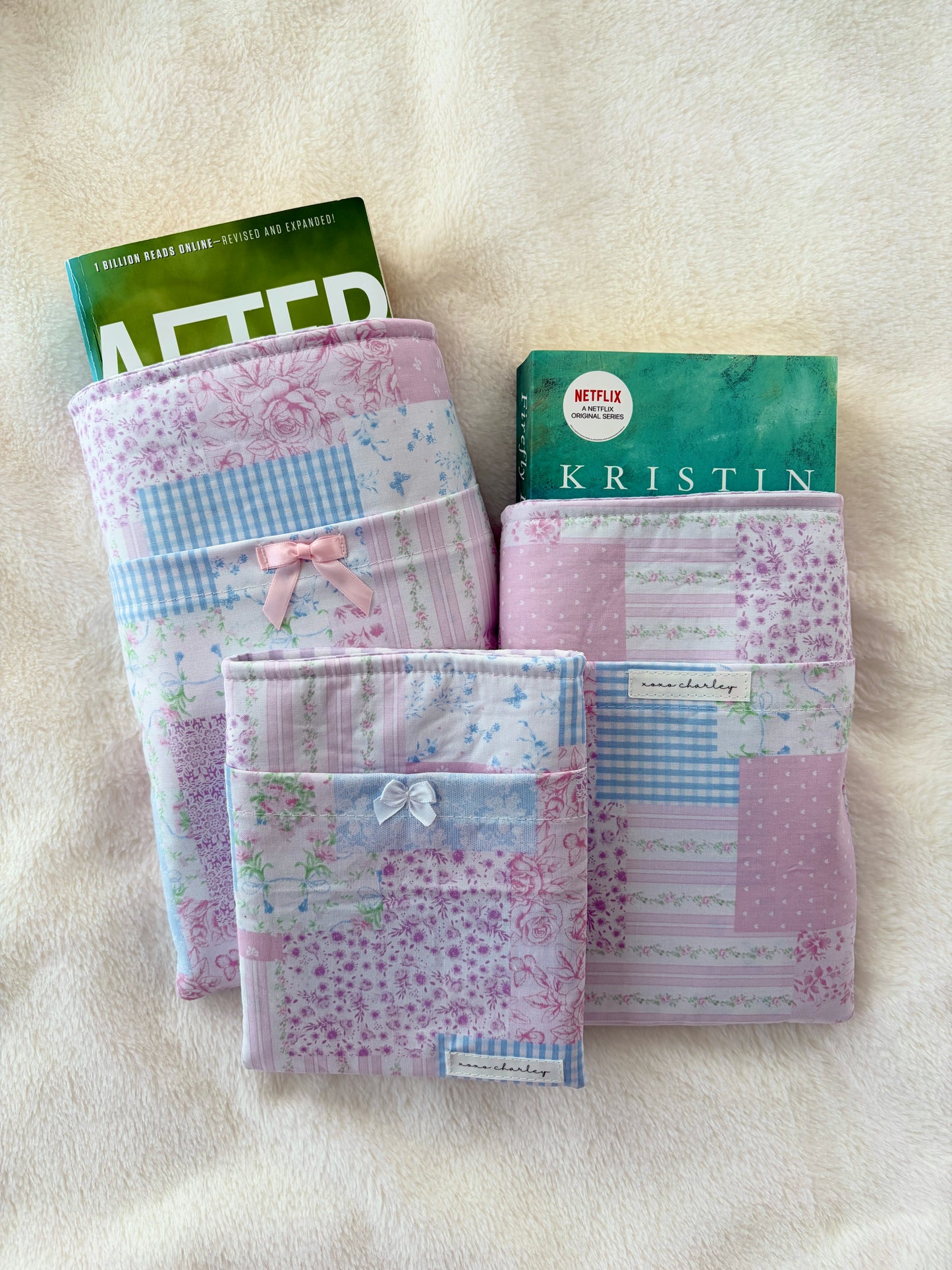 Pink Patchwork E-Reader/Book Sleeve