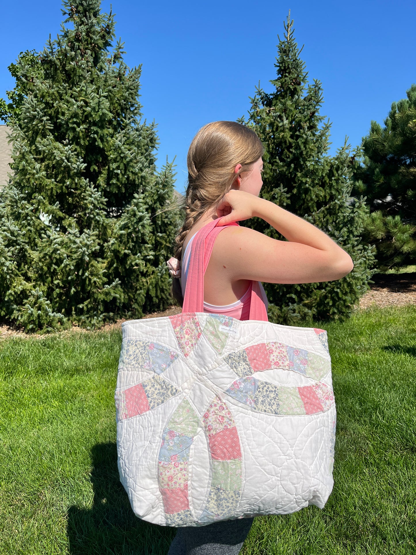 The Raspberry Quilted Weekender Tote Bag *limited-edition*