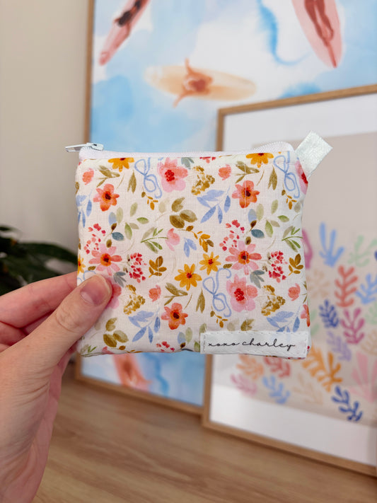 Bright Floral Keychain Wallet