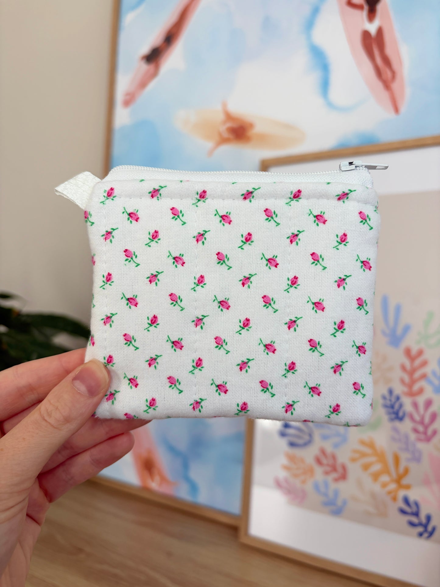 Mini Rose Keychain Wallet