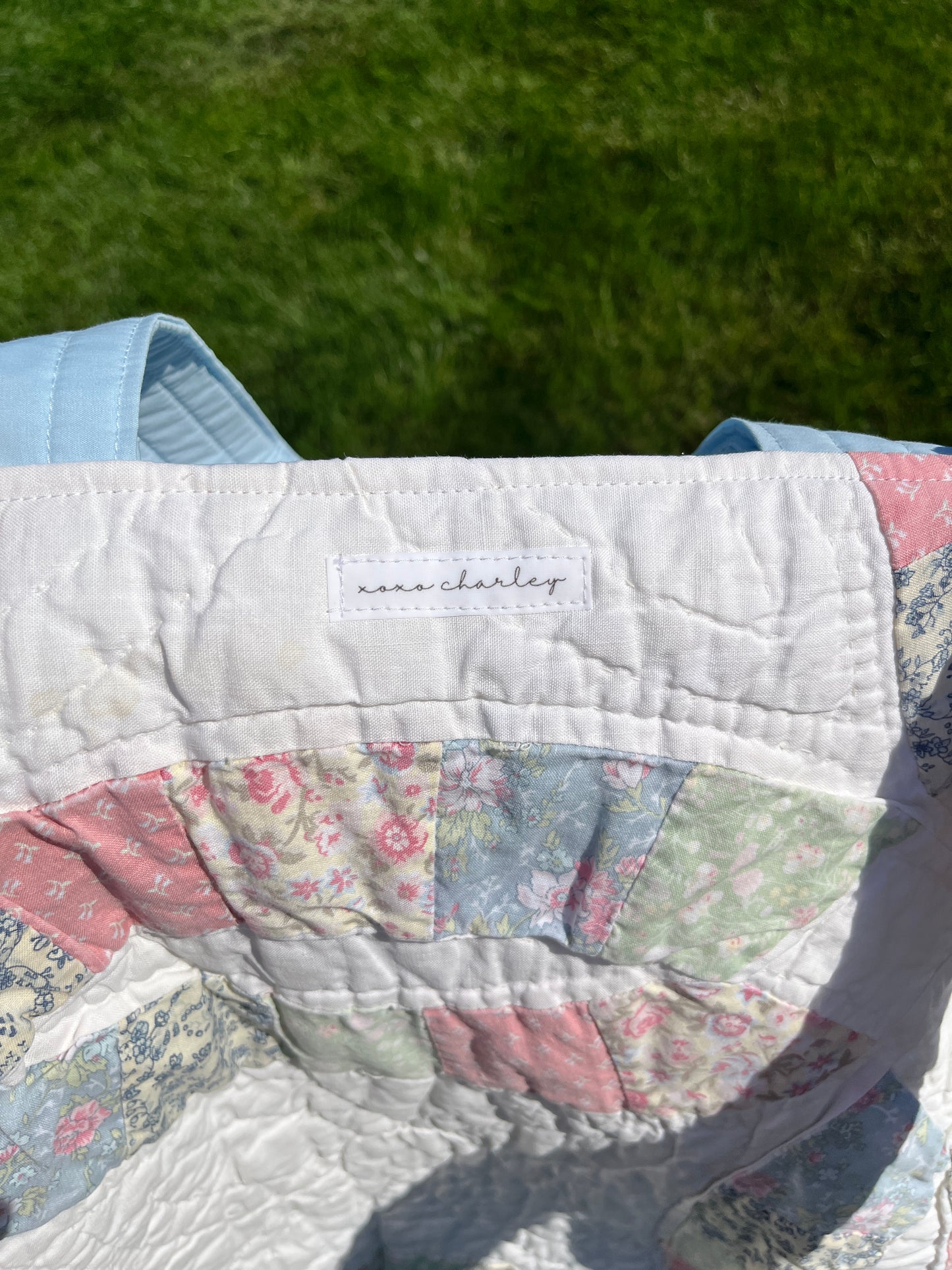 The Sky Blue Quilted Weekender Tote Bag #1 *limited-edition*