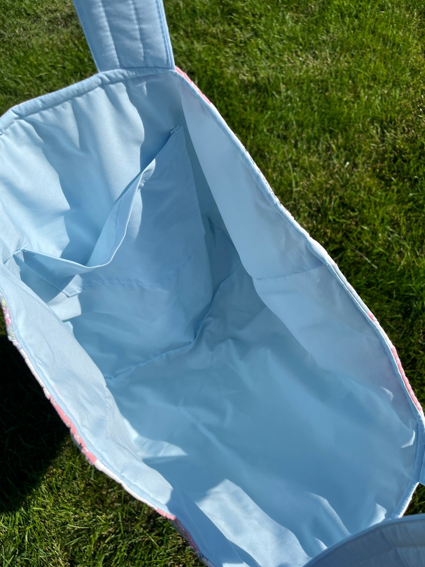 The Sky Blue Quilted Weekender Tote Bag #2 *limited-edition*
