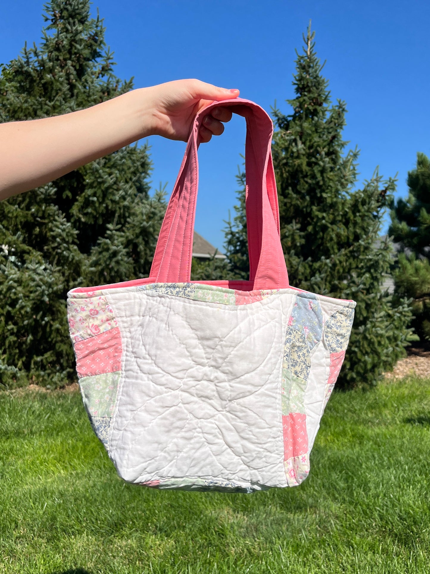 The Raspberry Quilted Mini Tote Bag *limited-edition*
