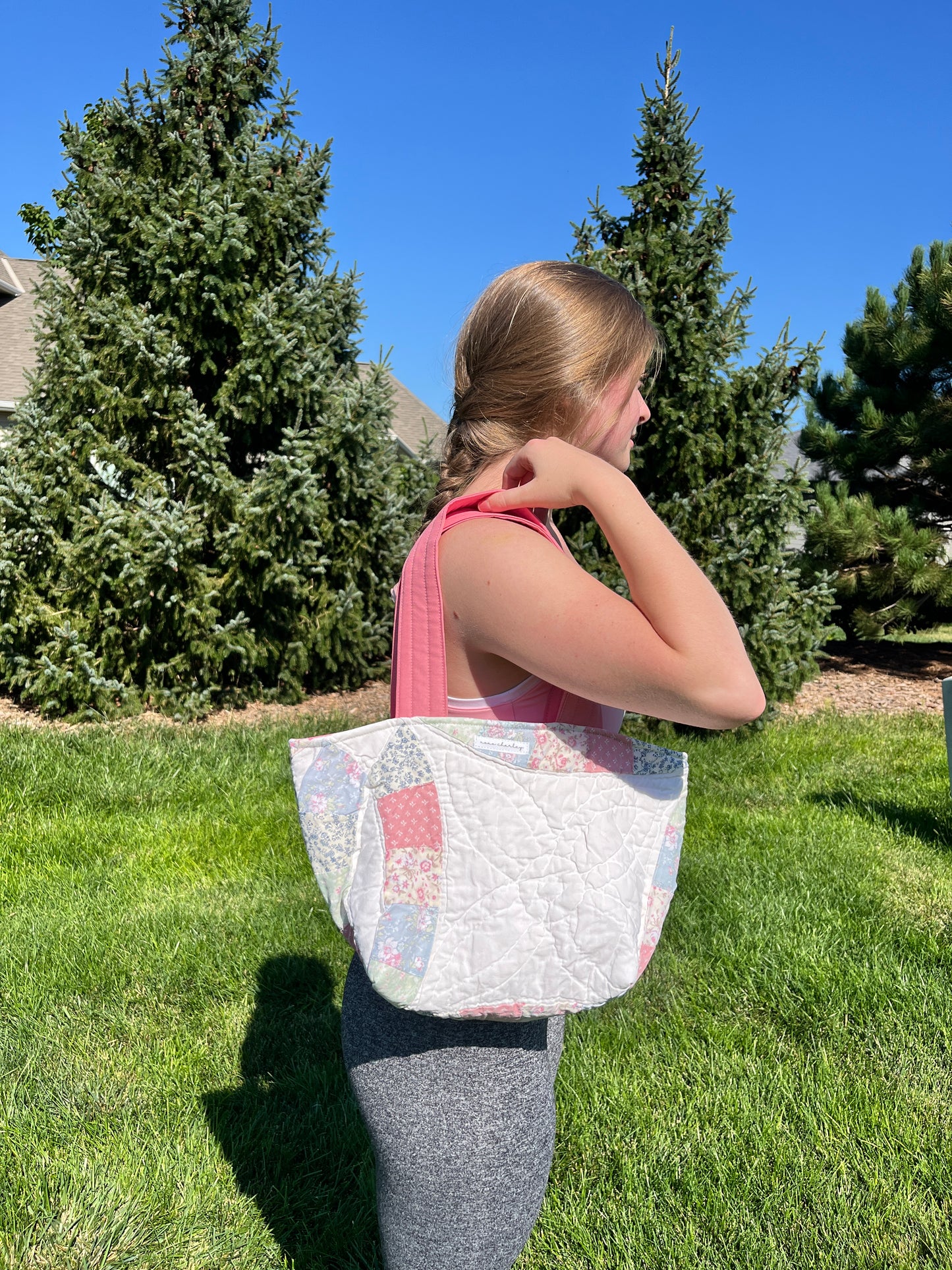 The Raspberry Quilted Mini Tote Bag *limited-edition*