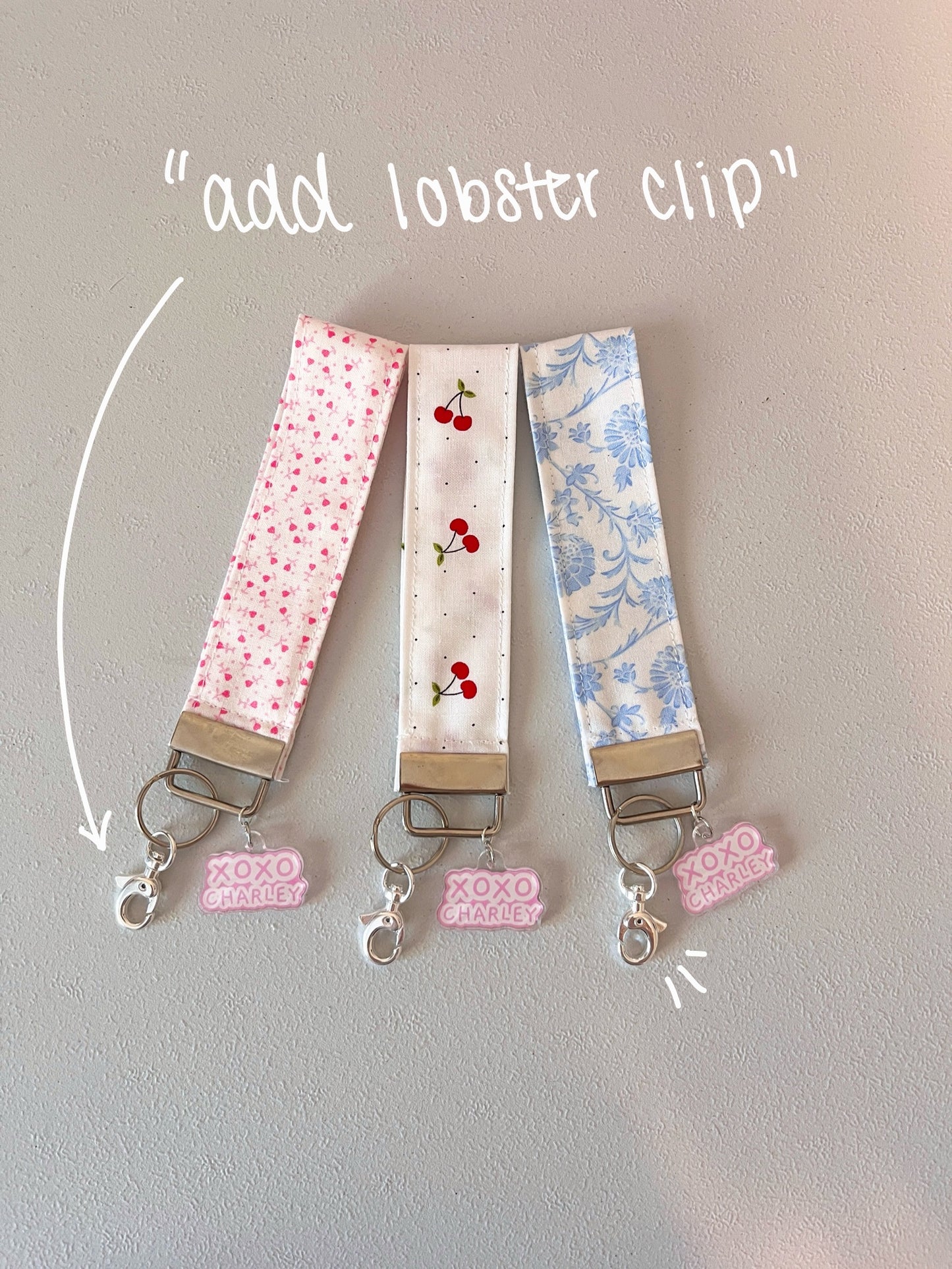 The White Keychain Wristlet