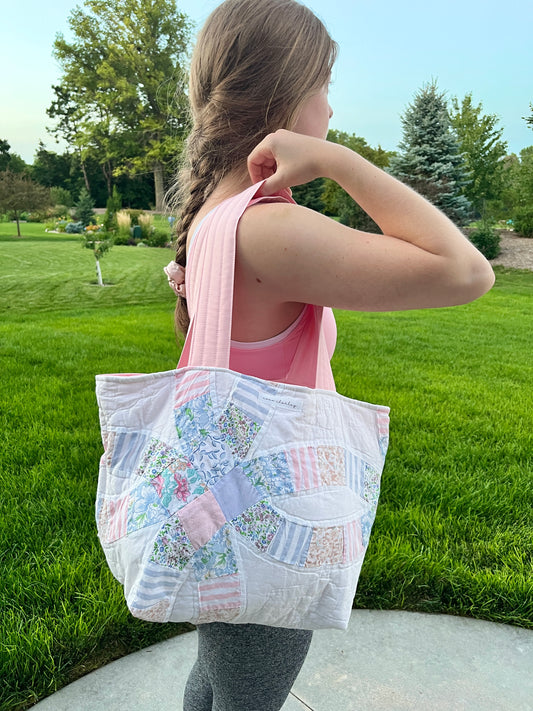 The Baby Pink Quilted Large Tote Bag #1 *limited-edition*