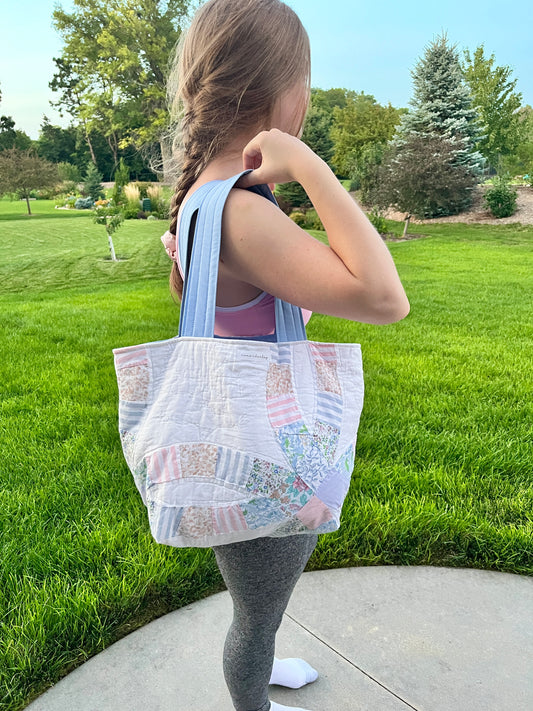 The Baby Blue Quilted Large Tote Bag #4 *limited-edition*