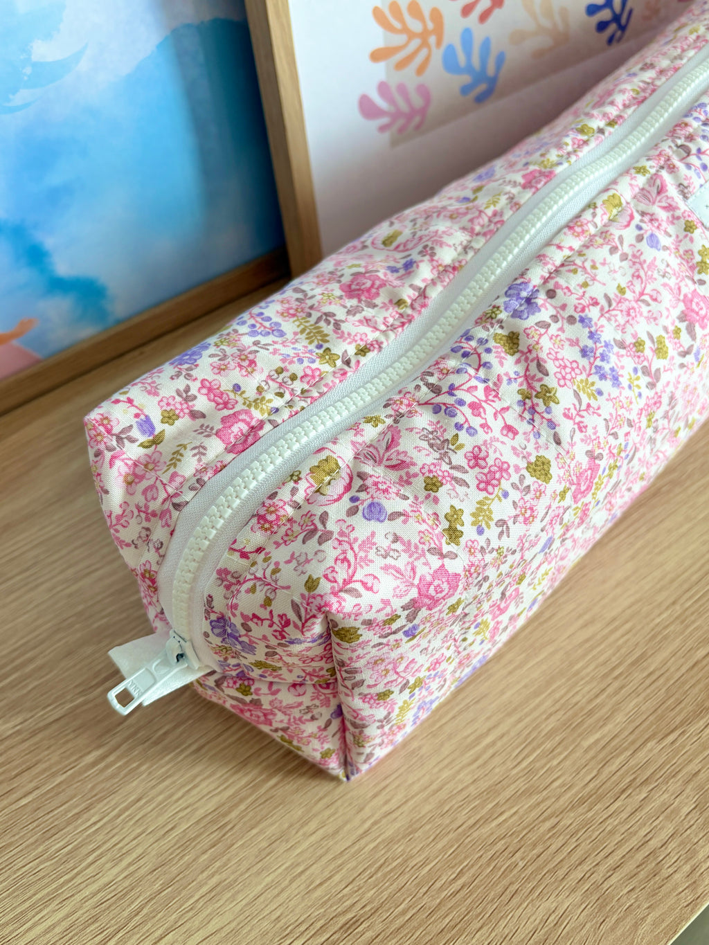 Ditsy Picnic Pink Large Hair Tools Bag