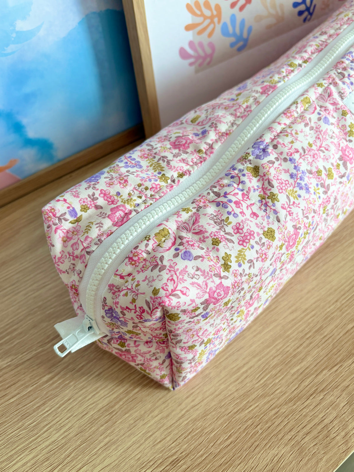 Ditsy Picnic Pink Large Hair Tools Bag