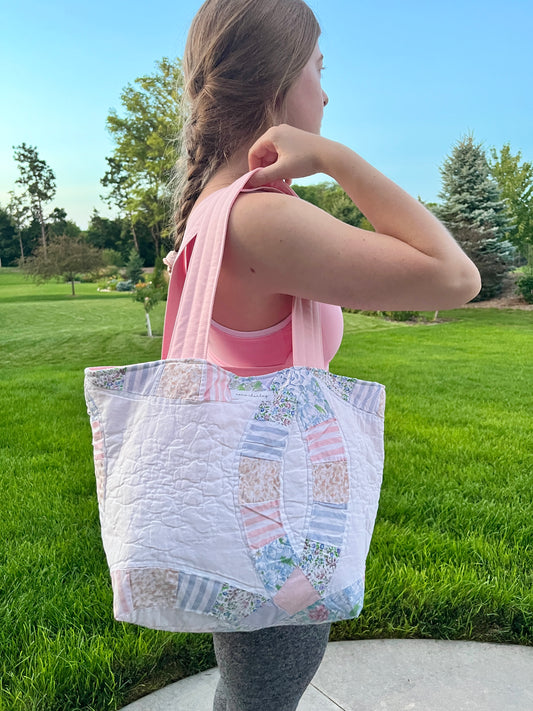The Baby Pink Quilted Large Tote Bag #3 *limited-edition*