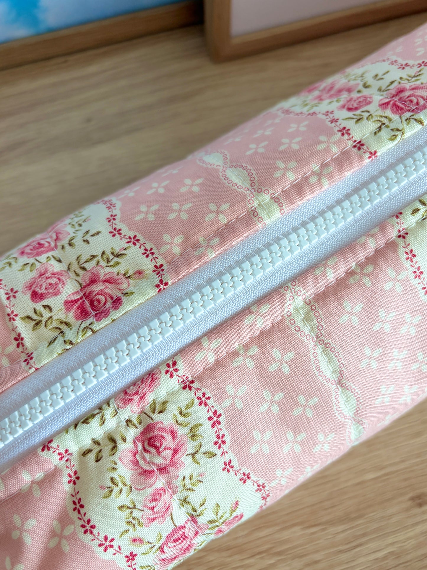 Pink & Yellow Floral Large Hair Tools Bag