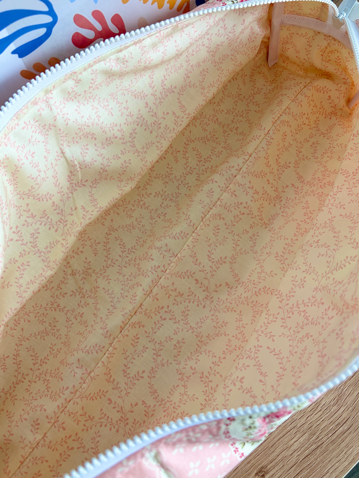 Pink & Yellow Floral Large Hair Tools Bag