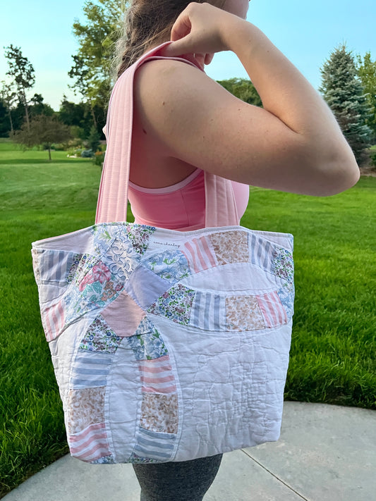 The Baby Pink Quilted Large Tote Bag #4 *limited-edition*