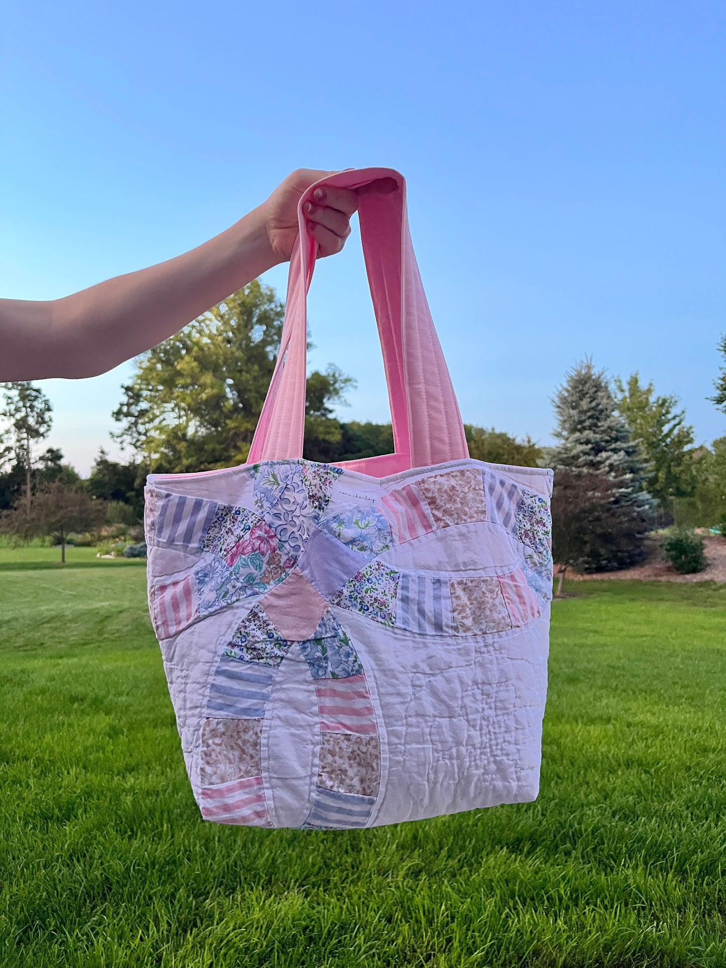 The Baby Pink Quilted Large Tote Bag #4 *limited-edition*