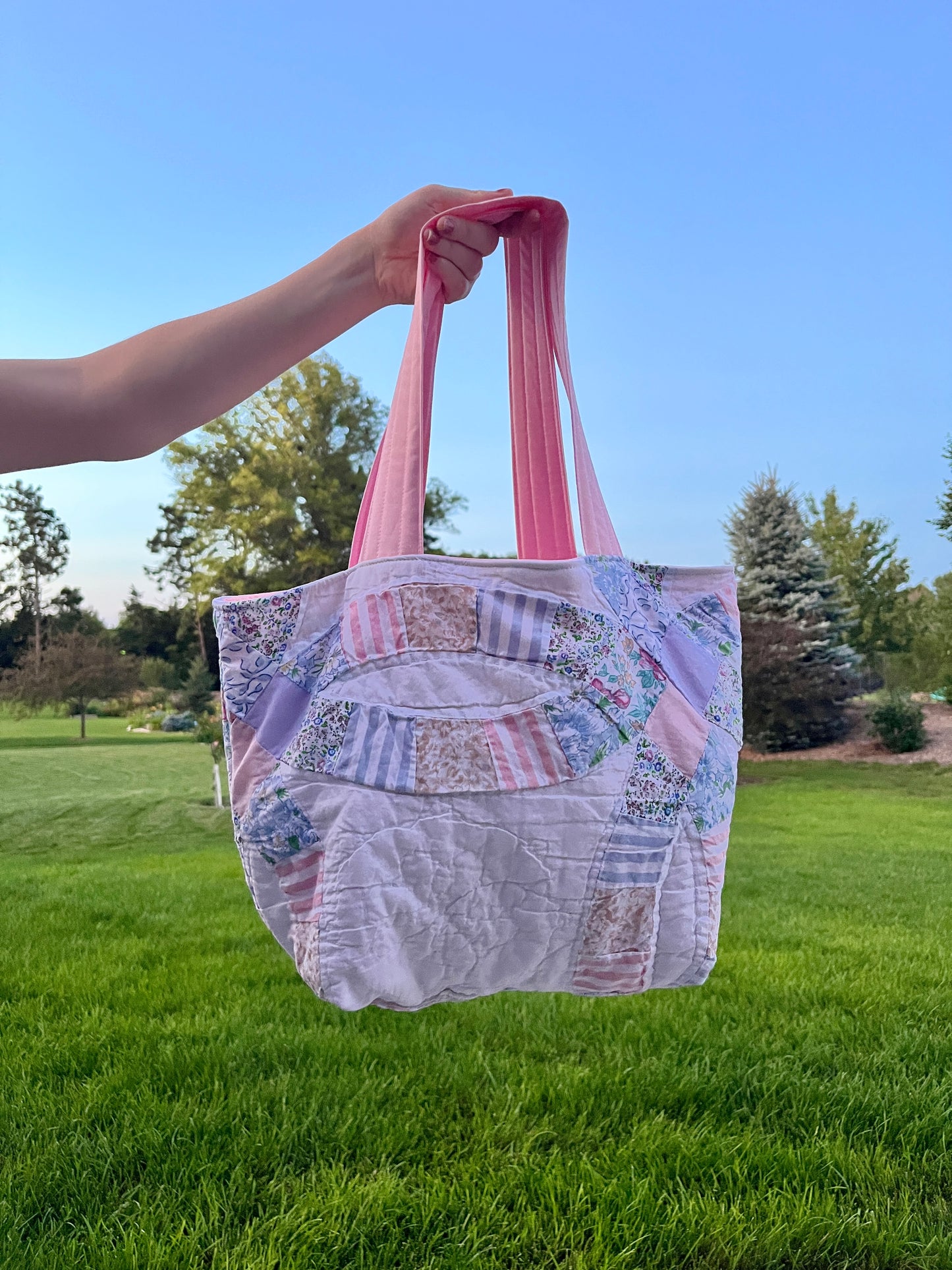 The Baby Pink Quilted Large Tote Bag #4 *limited-edition*